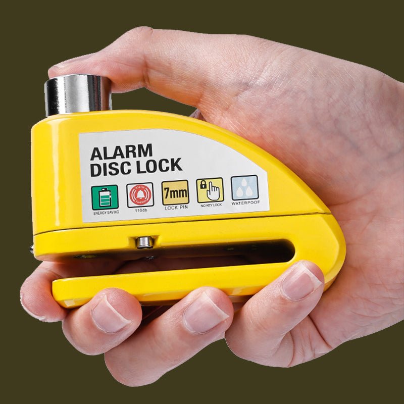 MetroLock Motorcycle Disc Brake Alarm Lock | 110dB Security, 6mm Pin, Alloy Body 