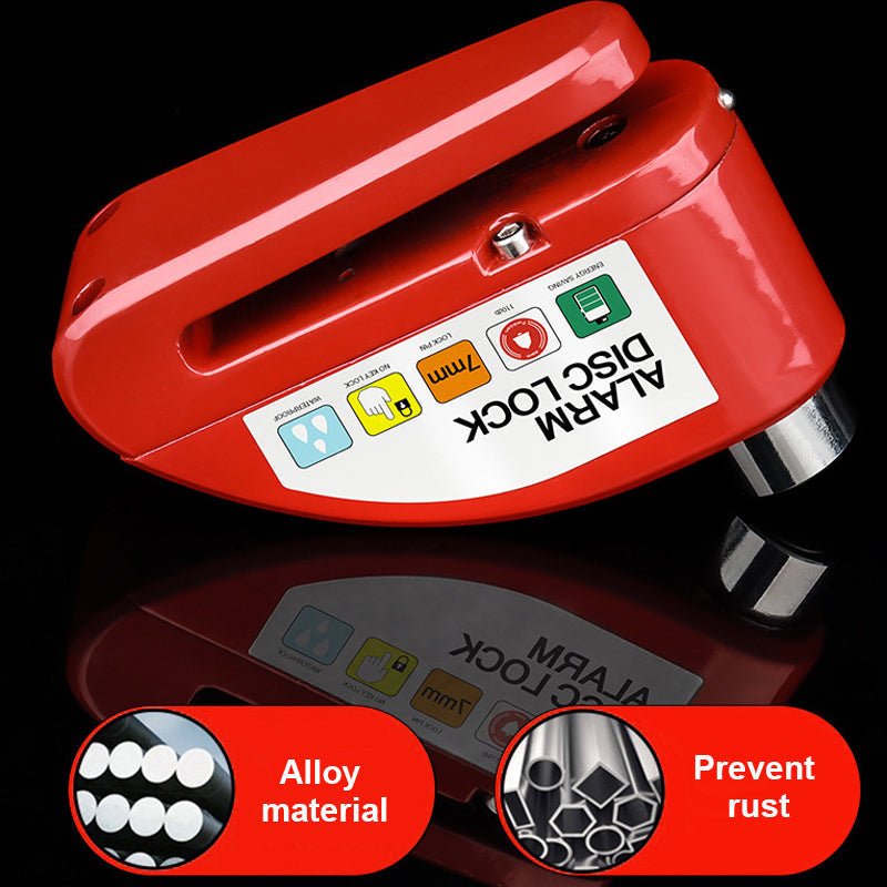 MetroLock Motorcycle Disc Brake Alarm Lock | 110dB Security, 6mm Pin, Alloy Body 