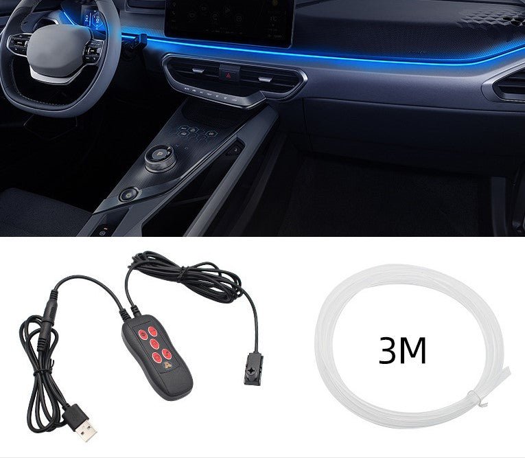 NeonFlow Car LED Interior Light Strip | Music Sync, USB Power, App Control