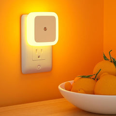 NimbleBeam Plug-In LED Night Light | Warm Square Guide Light