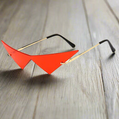 Oberon Angular Cat Eye Sunglasses | Rimless Design