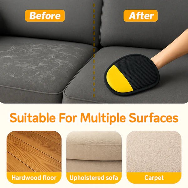 Pawswipe Reusable Fur & Lint Cleaning Gloves | Furniture, Clothing, Rugs & Car Seats 
