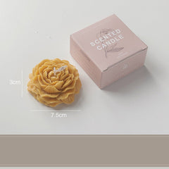 Petal Bloom Floral Wax Candle Set | Peony Shape | Assorted Scents, 4 Pieces