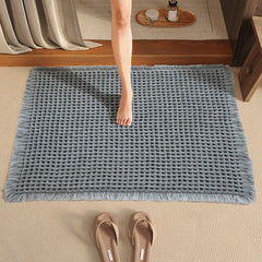 Plush Waffle Bath Mat – Ultra-Soft, Quick-Drying, Non-Slip Floor Mat for Bathroom and Entryway
