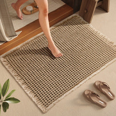 Plush Waffle Bath Mat – Ultra-Soft, Quick-Drying, Non-Slip Floor Mat for Bathroom and Entryway