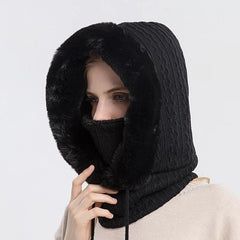Pola Women's Hood | Ultra-Soft Knit Fabric, Integrated Face Shield