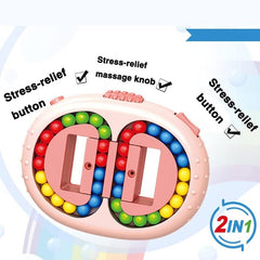 RollTrack Pocket Puzzle | Dual-Sided Fidget Game With Clicks And Rollers