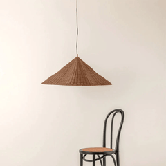 Rustic Rattan Pendant Light – Woven Ceiling Light Fixture for Warm Interiors, Adjustable Height, Ideal for Living Room and Dining Room