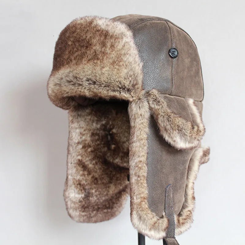 Siberian Trooper Winter Hat | Plush Synthetic Fur, Ear Flap Design