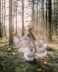 Silver Moth Wings Shawl – Elegance Stunning Cape