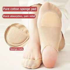 SoftStep No-Show Cooling Socks For Women | Anti-Slip Heel Grips