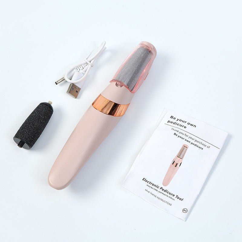 Foot Care Device for Gentle Exfoliation | Waterproof with Dual Roller Strength and 100-Minute Battery Life 