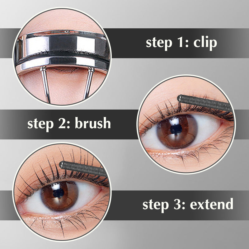3D Curling Metal Wand Mascara - Waterproof & Long-Lasting 