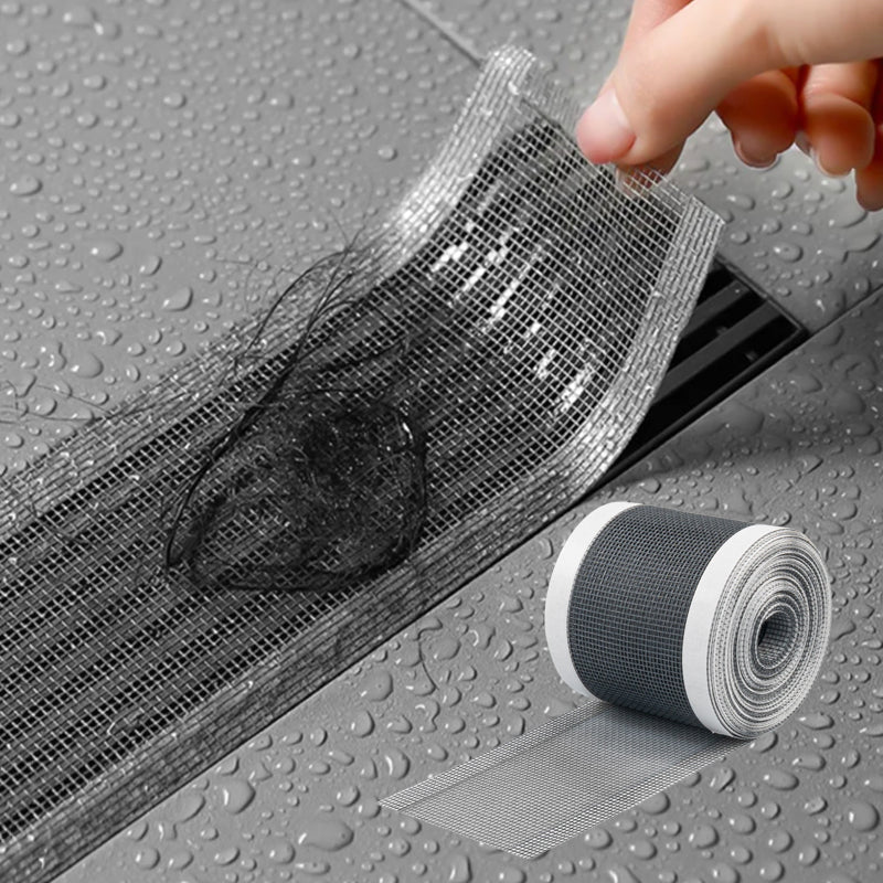SwiftFlow Cut-to-Fit Drain Mesh Tape | Self-Adhesive Sink, Tub & Floor Cover