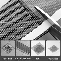 SwiftFlow Cut-to-Fit Drain Mesh Tape | Self-Adhesive Sink, Tub & Floor Cover
