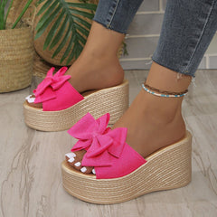 Tessa 9 cm Platform Wedge Sandals | Round Open-Toe Summer Shoes