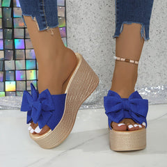Tessa 9 cm Platform Wedge Sandals | Round Open-Toe Summer Shoes
