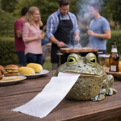 Toad Tissue Holder | Resin Novelty Decor For Bathroom, Desk, Or Table