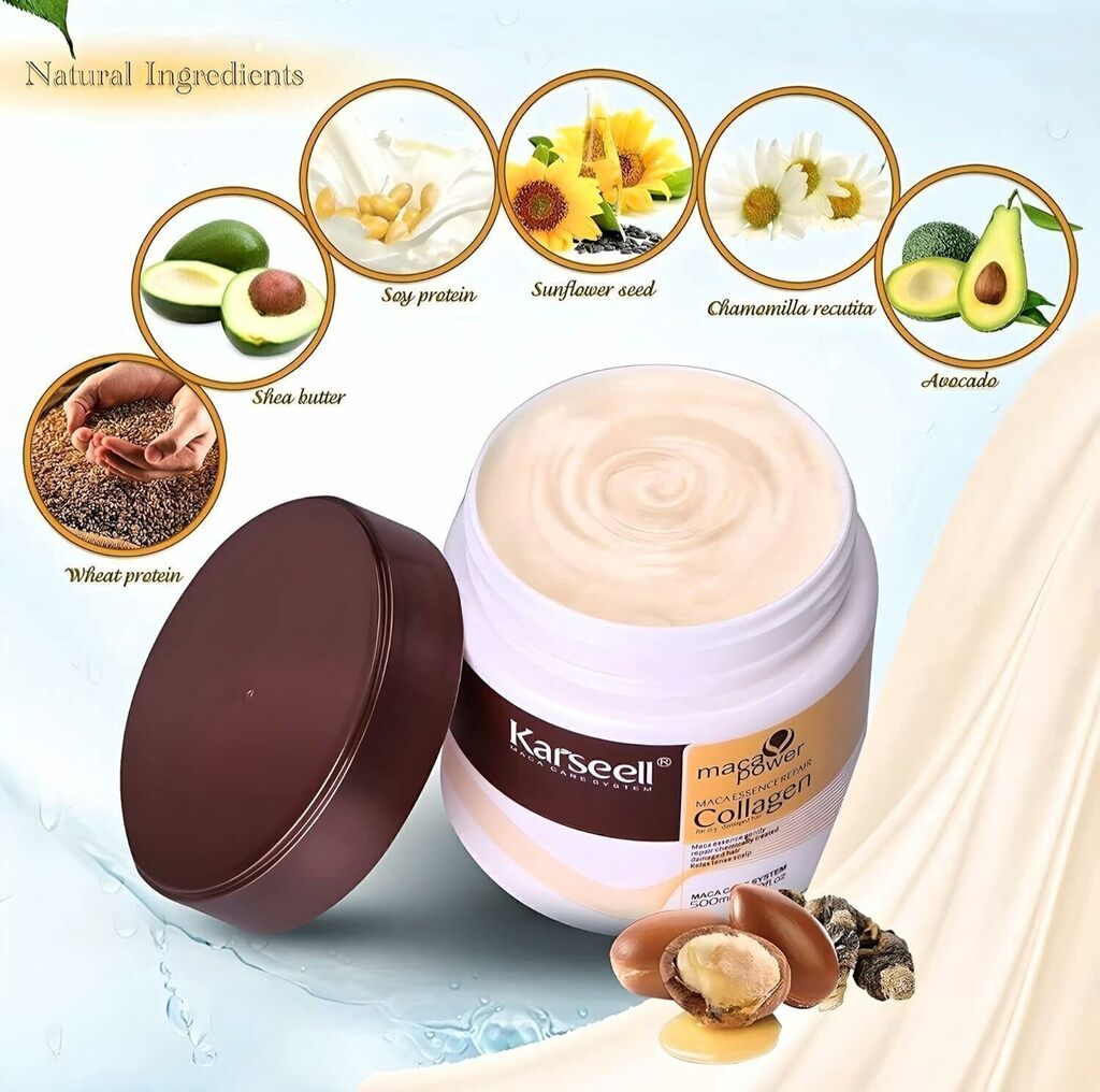 Collagen Hair Mask for Deep Hydration and Frizz Control | Hair Mask for Dry Hair 