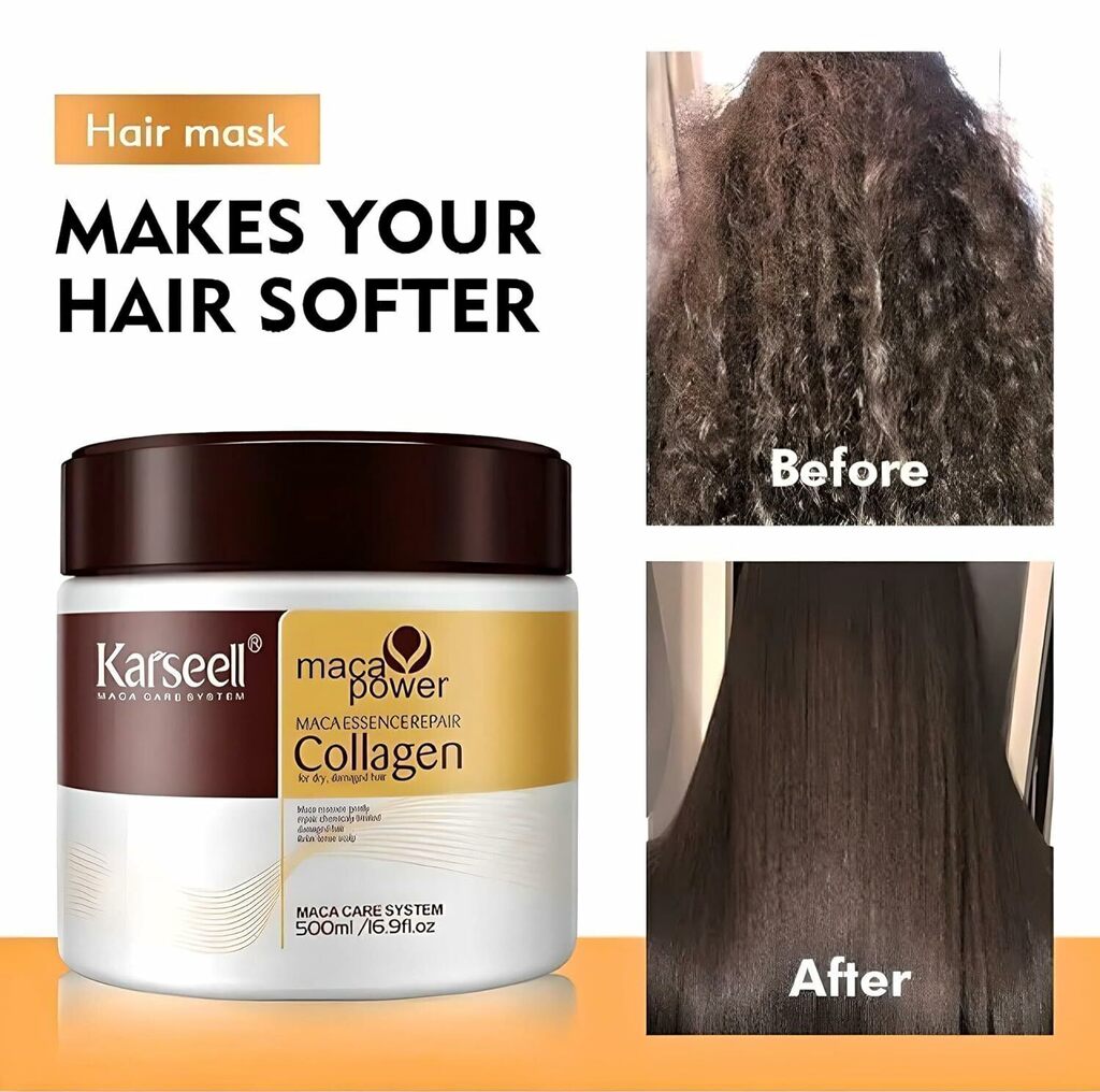Collagen Hair Mask for Deep Hydration and Frizz Control | Hair Mask for Dry Hair 