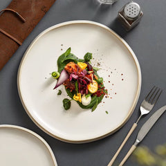 VeroMoss™ Durable Ceramic Plates with Irregular Edges – Perfect for Every Meal