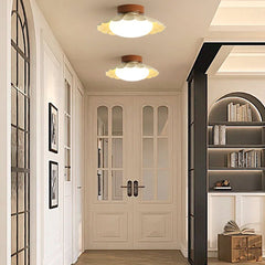 Vintage Flush Mount Ceiling Light with Acrylic Glow – Elegant Flower Design