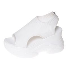 Wavelle Open-Toe Knit Wedge Sandals | Lightweight Platform, Grippy Rubber Sole