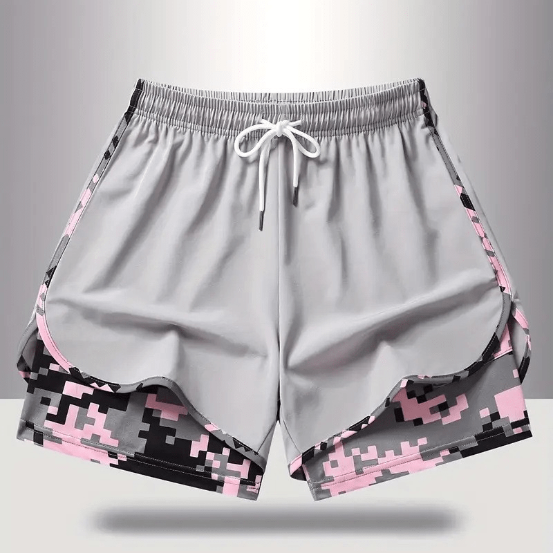 WillowRun Women's 2-in-1 Workout Shorts | Airy Soft Blend, Pockets & Drawstring
