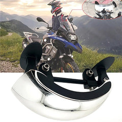 Wraparound Motorcycle Mirror | 180° Parabolic View, Adjustable Angle