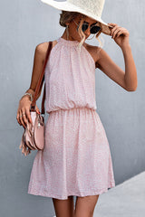 Fashion Halter Neck Printed Casual Mini Dress Beachsissi