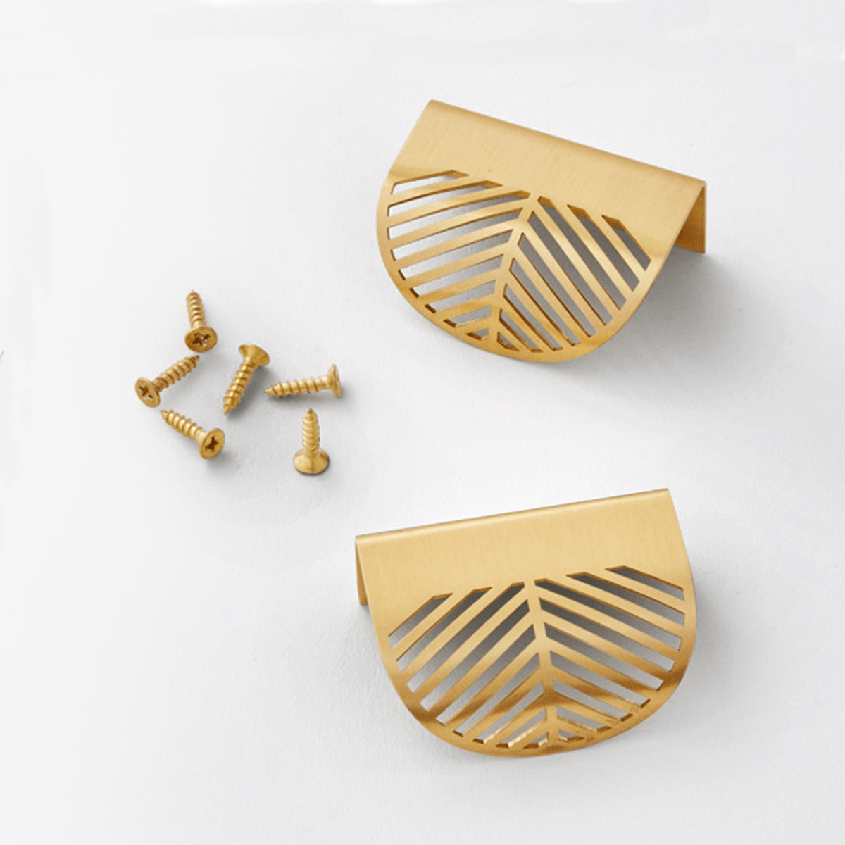 Modern Nordic Minimalist Pull-Hand Leaf Invisible Cabinet Wardrobe Furniture Drawer Handle Ins Wind Zinc Alloy MRSLM