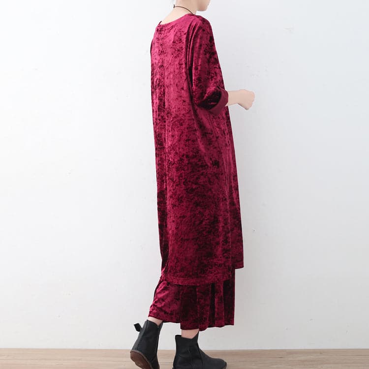 2021 fashion corduroy plus size tops and casual wide leg pants dylinoshop