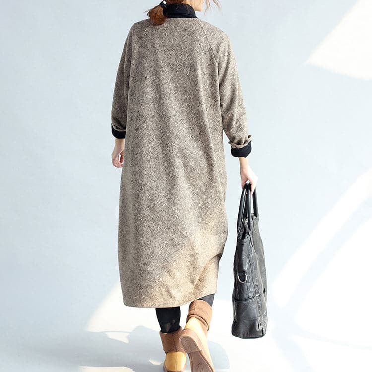 2021 vintage pockets khaki cotton long cardigans oversize long sleeve trench coats dylinoshop