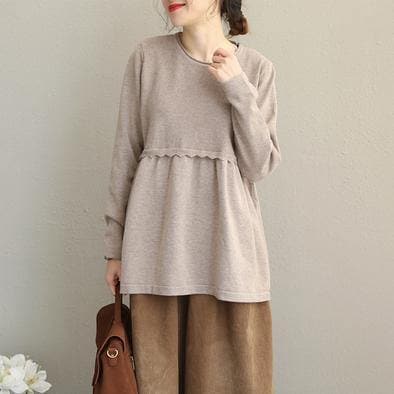 2018 Pure Color Casual Sweater Women New Fashion Tops dylinoshop