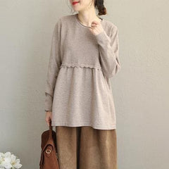 2018 Pure Color Casual Sweater Women New Fashion Tops dylinoshop