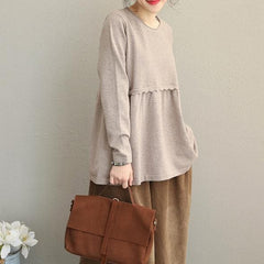 2018 Pure Color Casual Sweater Women New Fashion Tops dylinoshop