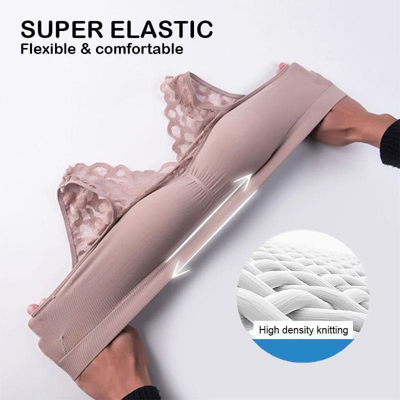 Breathable Sports Push Up Lace Bra sunsetime