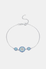 925 Sterling Silver Artificial Turquoise Bracelet dylinoshop