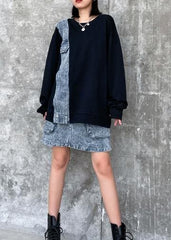 Autumn suit new female plus size fashion sweater + denim skirt two-piece AT-FDM200812