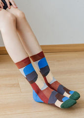 Beautiful Creative Color Paitings Cotton Mid Calf Socks dylinoshop