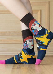 Beautiful Creative Color Paitings Cotton Mid Calf Socks dylinoshop