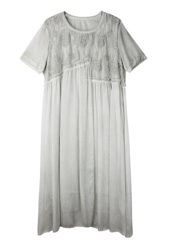 Boho Beige Print Chiffon asymmetrical Design Summer Maxi Dresses MLMY-SDL240325