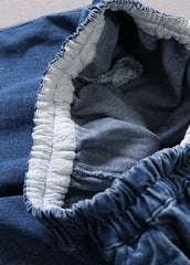 Boho Blue Embroideried denim Pants Spring BP-LPTS211224
