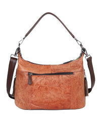 Boho Yellow character Paitings Calf Leather Tote Handbag BGS211230
