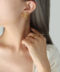 Boutique Gold Butterfly Metal Separable Stud Earrings Jew-EAR220805