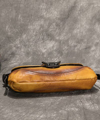 Boutique Yellow Rub color Paitings Calf Leather Satchel Handbag ZPBAG-BGS220209