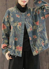 Casual retro Print Button Fall Denim Coat BSDJK-CTS211117