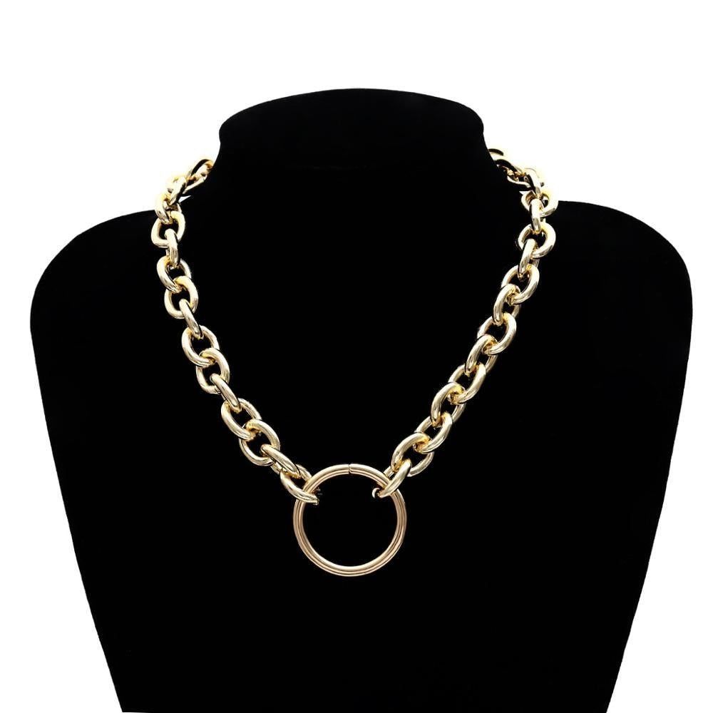 Charm Jewelry Set Fashion Thick Chain Vintage Necklace Bracelet Touchy Style