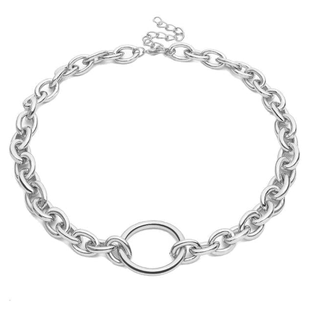 Charm Jewelry Set Fashion Thick Chain Vintage Necklace Bracelet Touchy Style