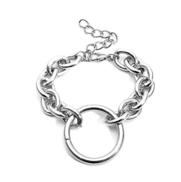 Charm Jewelry Set Fashion Thick Chain Vintage Necklace Bracelet Touchy Style